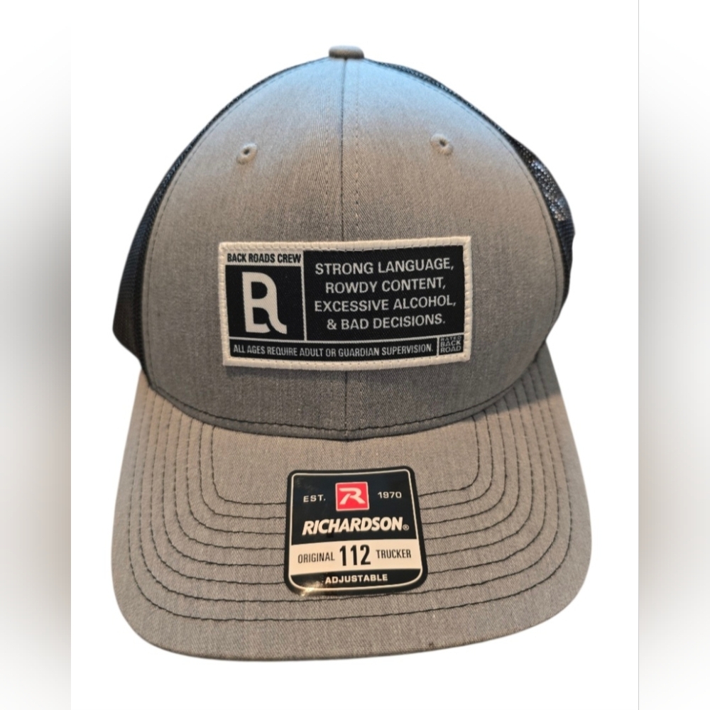 NWT Back Roads Apparel "Advisory" Richardson Style 112 trucker hat